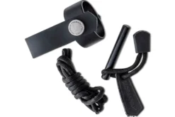 Petit couteau de poche Mora Eldris 12630 lame inox 5,9cm manche caoutchouc rouge avec allume-feu + étui