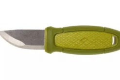 Petit couteau Mora Eldris 12633 lame inox 5,9cm manche caoutchouc vert + allume-feu + étui