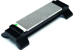 Pierre à aiguiser diamant DMT Duo Sharp Hardcoat à grain 600/1200 + socle antidérapant