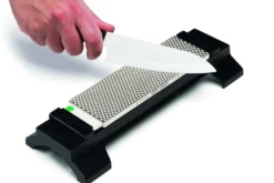 Pierre à aiguiser diamant DMT Duo Sharp Hardcoat à grain 600/1200 + socle antidérapant