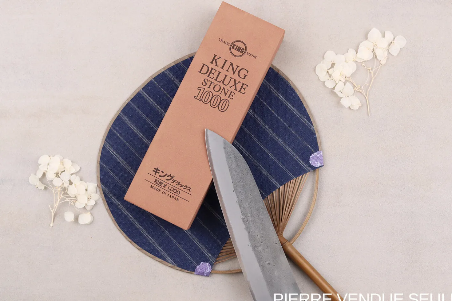 Pierre à aiguiser japonaise King Deluxe grains 1000 - Taille M