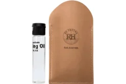 Pierre naturelle d'Arkansas de poche RH PREYDA grain épais avec huile + étui en cuir