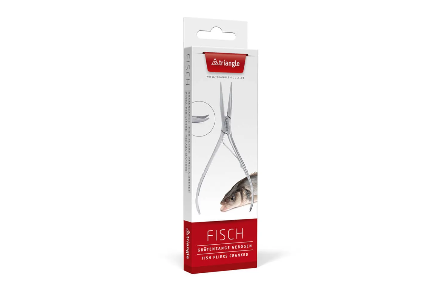 Pince à arêtes coudée Triangle acier inox 20cm