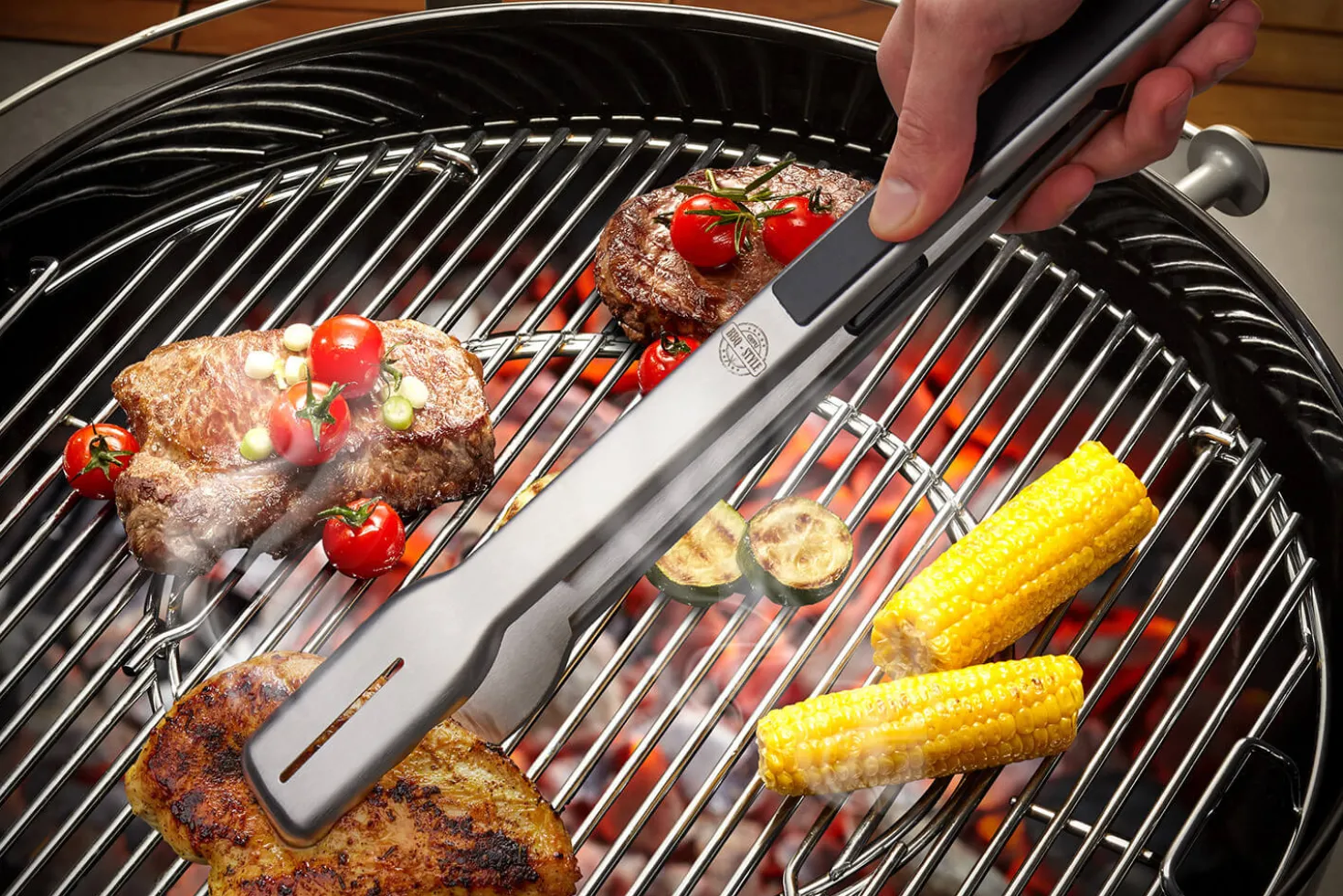 Pince à barbecue Gefu 42,5cm en acier inoxydable
