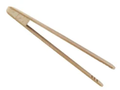 Pince à toasts ergonomique en hêtre 18cm nervurée