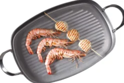 Plancha grill De Buyer Mineral B Element en fer 38x26cm avec 2 anses inox
