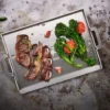 Plancha Steak Champ en acier inoxydable 38x28cm