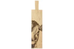 Planche apéritif en chêne Selbrae House 65x15x2cm avec poignée - Motif vache
