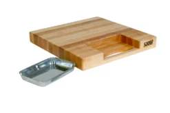 Planche Boos Blocks Prep Masters bois d'érable + plateau acier 38 x 36 x 6cm