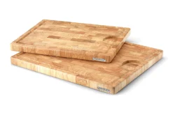 Planche à découper Continenta bois d'hévéa effet mosaique avec rigole