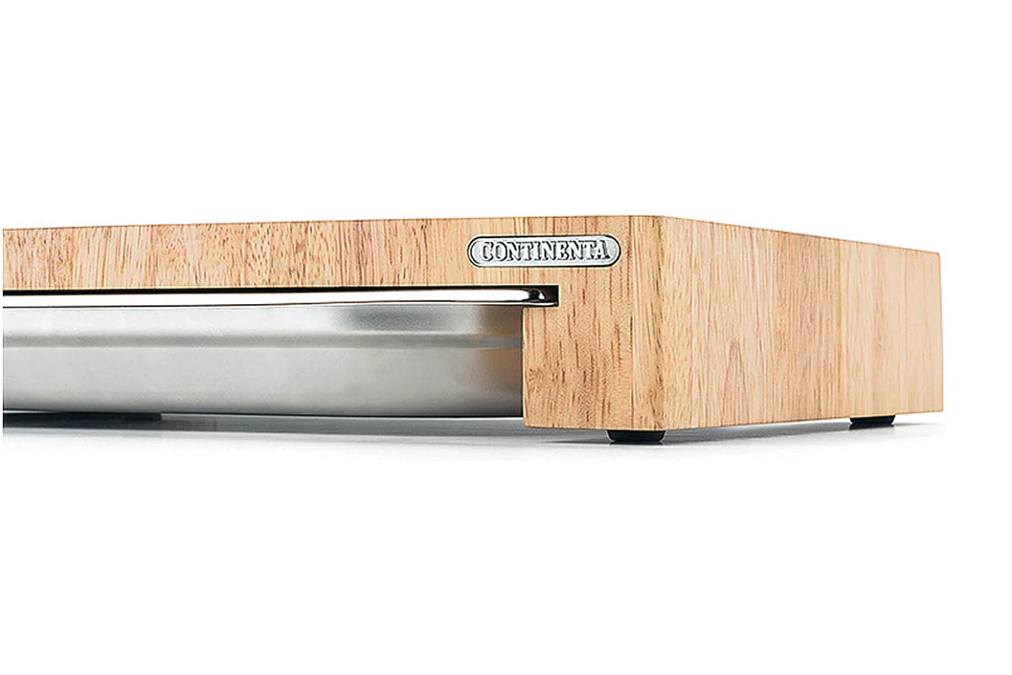 Planche à découper Continenta en bois 48x32,5x6cm + bac inox