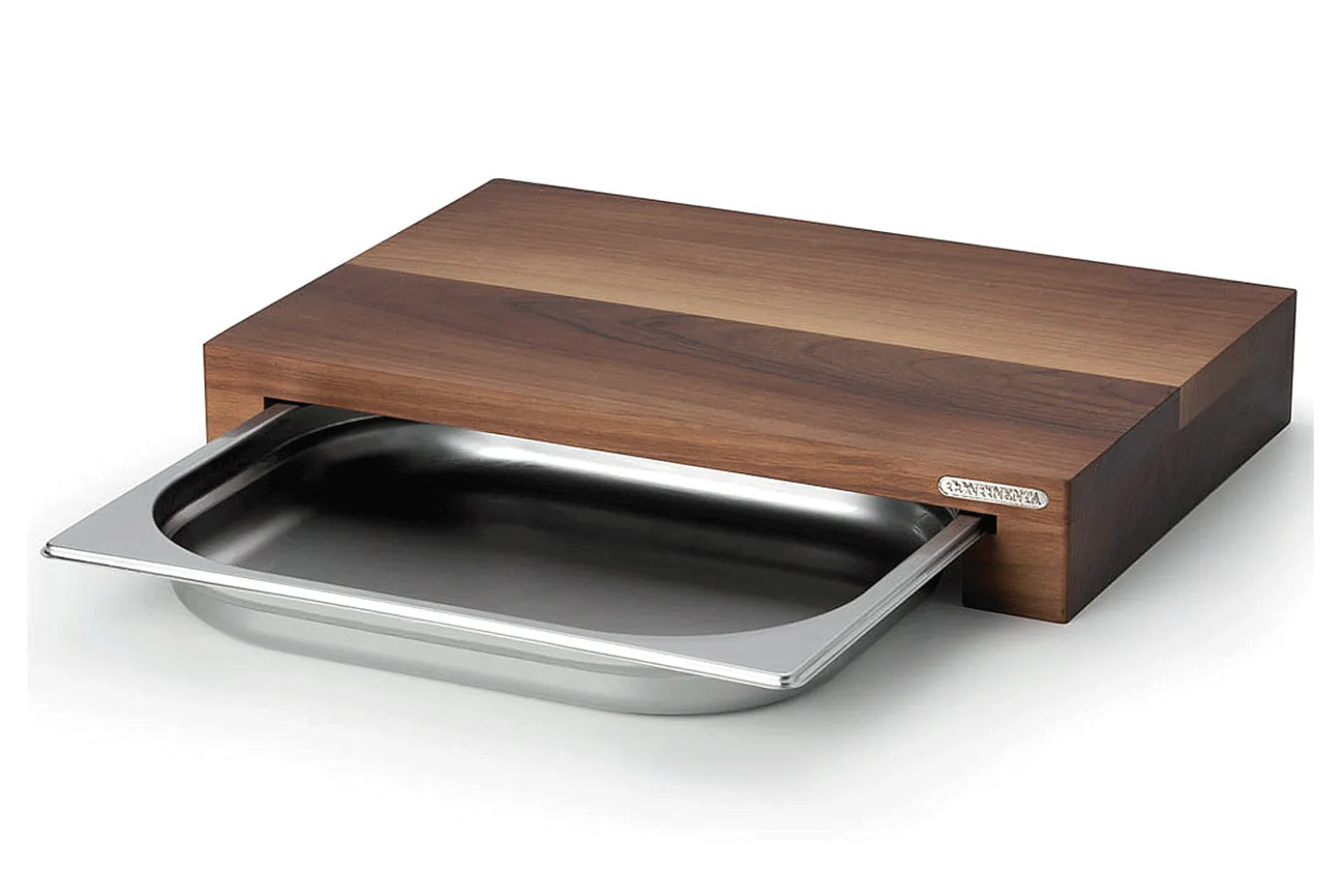 Planche à découper Continenta en bois 48x32,5x6cm + bac inox