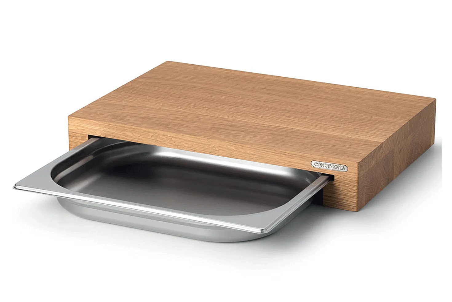 Planche à découper Continenta en bois 48x32,5x6cm + bac inox