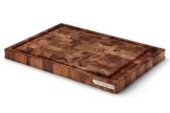 Planche à découper Continenta en bois d'acacia mosaïque + rigole