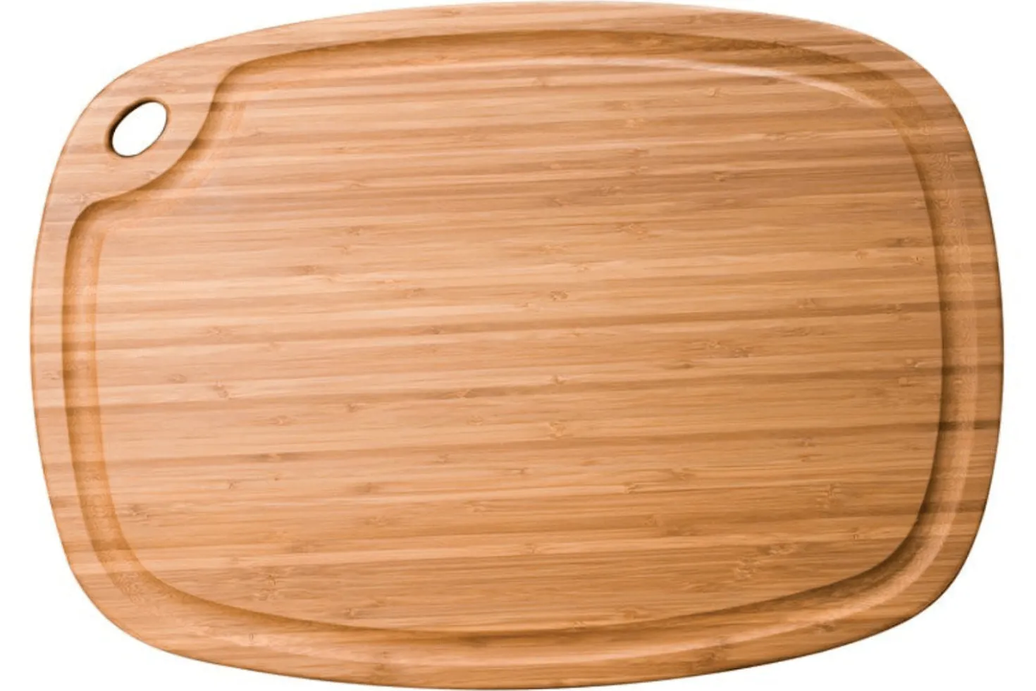 Planche à découper en bambou Totally Bamboo Greenlite avec rigole 52x37cm
