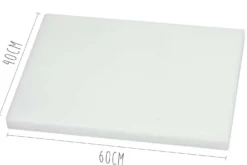 Planche à découper épaisse polyéthylène blanc HD500 60x40cm