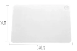 Planche à découper polyéthylène blanc HD500 à rigole et poche à jus 50x35cm