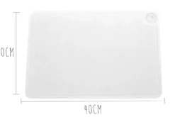 Planche à découper polyéthylène blanc HD500 à rigole et poche à jus 40x30cm