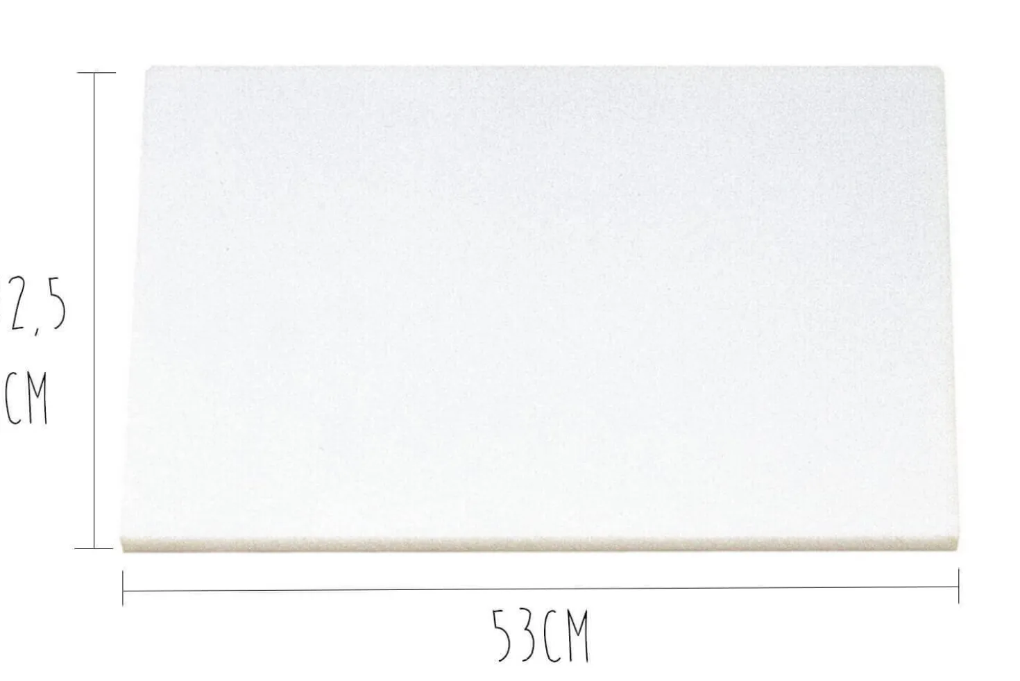 Planche à découper polyéthylène blanc HD500 avec pieds 53x32,5cm