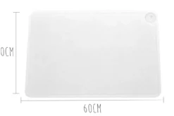 Planche à découper polyéthylène blanc HD500 à rigole et poche à jus 60x40cm