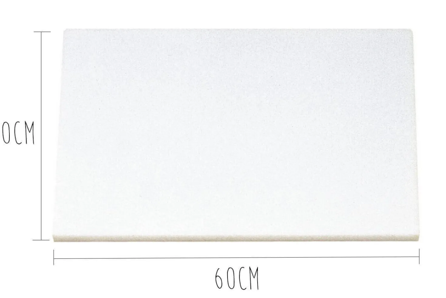 Planche à découper polyéthylène blanc HD500 avec pieds 60x40cm