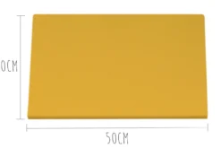 Planche à découper polyéthylène jaune HD500 avec pieds 50x30cm