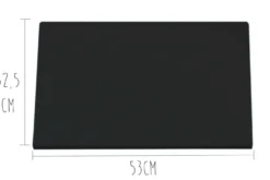 Planche à découper polyéthylène noire HD500 avec pieds 53x32,5cm