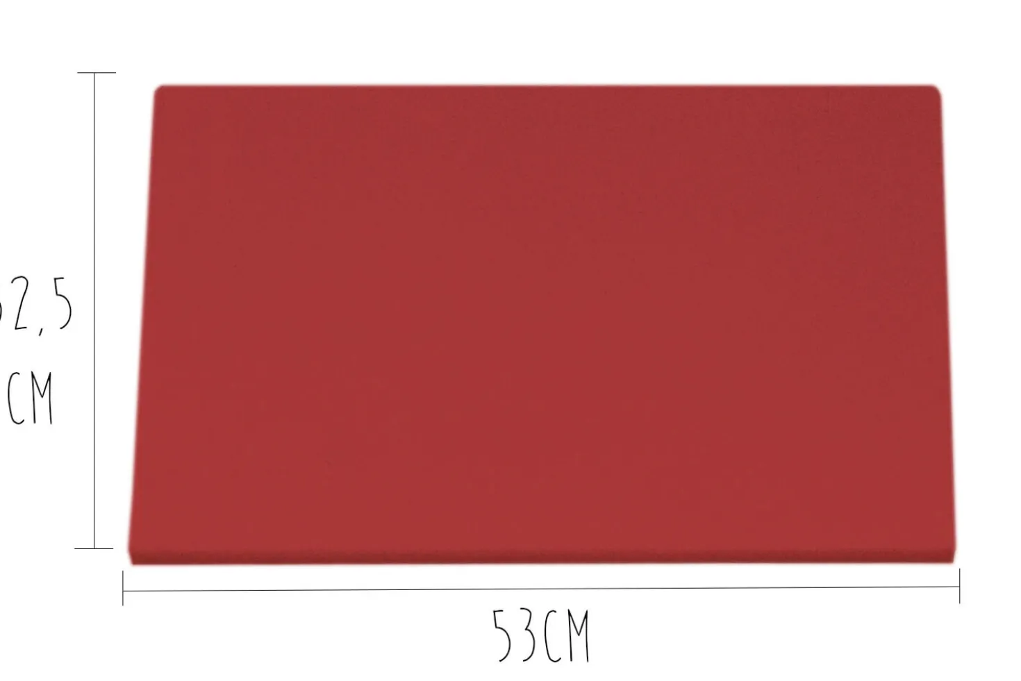 Planche à découper polyéthylène rouge HD500 avec pieds 53x32,5cm