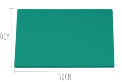 Planche à découper polyéthylène verte HD500 avec pieds 50x30cm