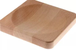 Planche à découper pour hachoir Triangle en bois de hêtre 20x20x4cm