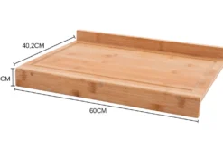 Planche à découper pour plan de travail Point-Virgule en bambou FSC avec rigole - 2 tailles