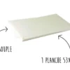 1 planche à découper professionnelle 53x32x2cm + 1 plaque flexible