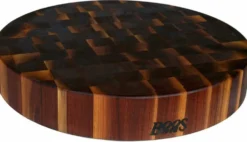 Planche à découper ronde Boos Blocks Gourmet en noyer noir Ø46x7.5cm