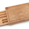 Planche à découper Sabatier International en hêtre + tiroir de rangement coulissant