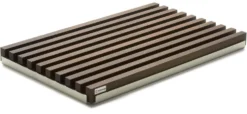 Planche à découper Wusthof en hêtre rainuré avec plateau inox - 40 x 25 x 3 cm
