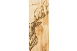 Planche de service en chêne Selbrae House 60x25x2cm - Motif cerf
