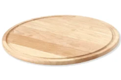 Planche à pizza Continenta 33cm avec rigole en bois d'hévéa