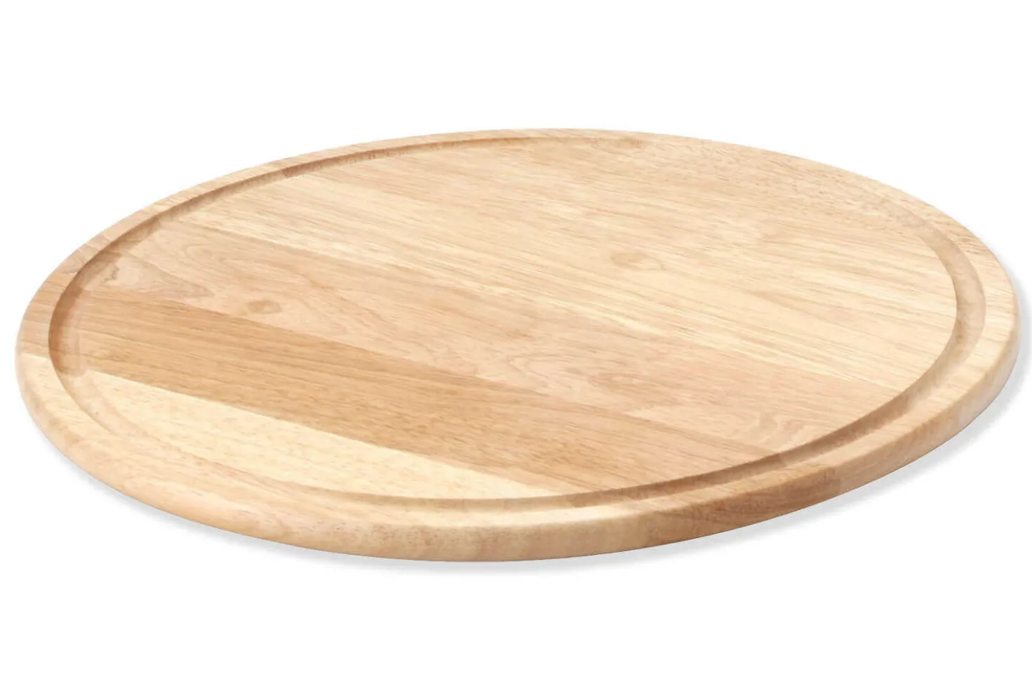 Planche à pizza Continenta 33cm avec rigole en bois d'hévéa