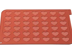 Plaque macarons en silicone 40x30cm 42 empreintes forme coeur