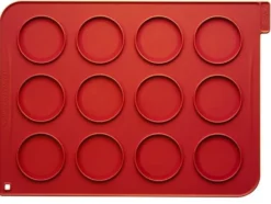 Plaque macarons en silicone 40x30cm 12 empreintes