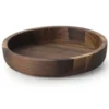 Plateau de service rond Continenta en noyer Ø20x4,3cm