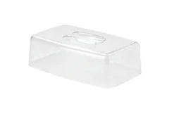 Plateau à fromage rectangulaire avec cloche Continenta en bois d'hévéa 30x20x8,5cm
