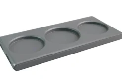 Plateau rectangulaire empilable Finamill pour 3 capsules de broyage