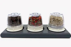 Plateau rectangulaire empilable Finamill pour 3 capsules de broyage