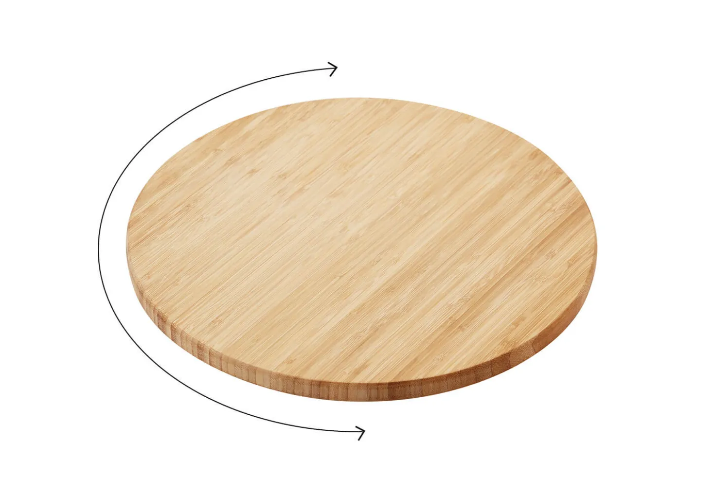 Plateau tournant Point Virgule en bambou 35cm