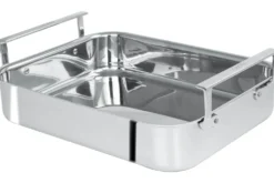 Plat à four Cristel 30x22cm trilaminé en acier inoxydable 18/10