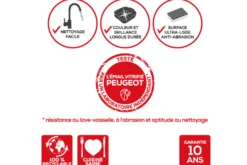Plat four rectangle Peugeot Appolia en céramique noire satinée