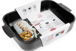 Plat four rectangle Peugeot Appolia en céramique noire satinée