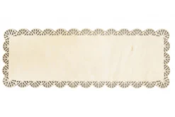 Plat à gâteau rectangle bord dentelle Scrapcooking en bois 36x13cm