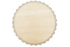 Plat à gâteau rond bord dentelle Scrapcooking en bois 29cm